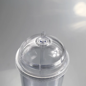 20 oz Domed lid acrylic tumbler with straw