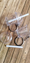 Load image into Gallery viewer, Set of 10 complete Mini Dome Cup Keychain with straw