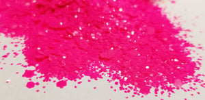 Pink Neon chunky mix opaque glitter