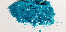 Load image into Gallery viewer, Neon blue chunky glitter mix