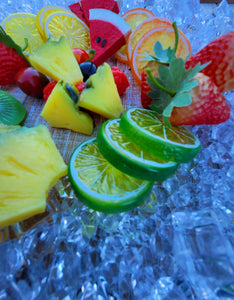 Jr  party platter imitation fruit and ice to create at least 25 tumbler toppers