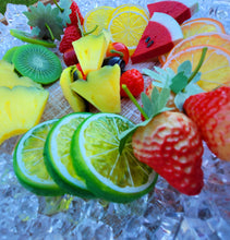 Load image into Gallery viewer, Jr  party platter imitation fruit and ice to create at least 25 tumbler toppers