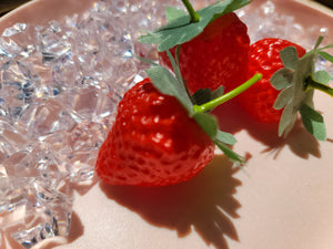 3 pack of plastic fake imitation strawberries