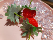 Load image into Gallery viewer, 3 pack of plastic fake imitation strawberries