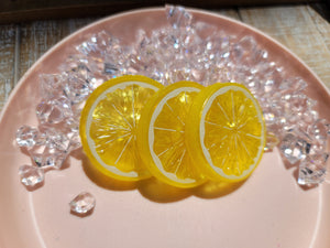 3 pack imitation fake plastic lemon slice